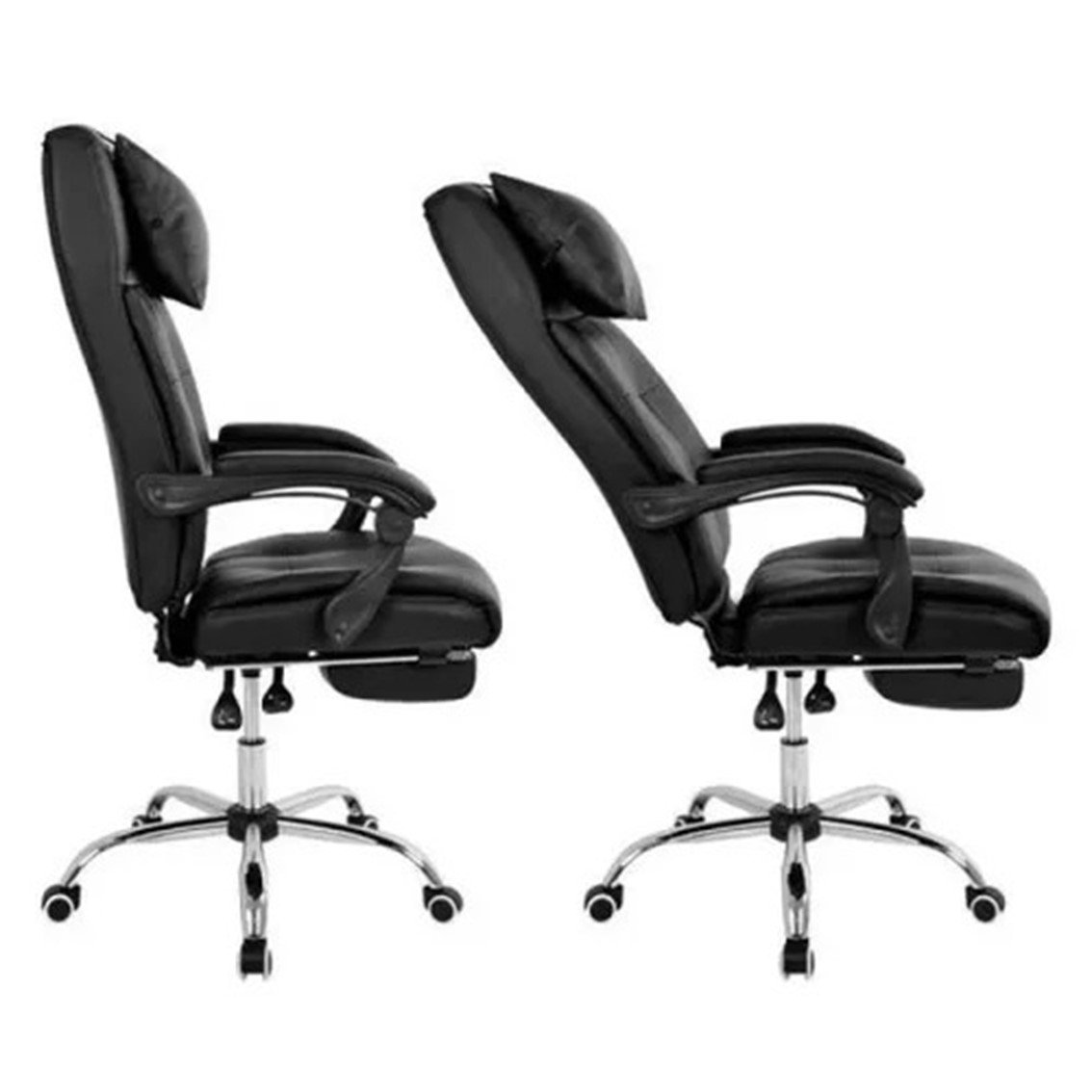 Cadeira Presidente Premium C300 com Regulagem e Apoio para Os Pés Rpc Preta - 6