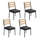 Ver imagem 1 de Cadeiras para Sala de Jantar 4 Unidades Londres Preto