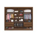 Ver imagem 5 de Guarda Roupa Casal com Espelho 2 Portas 4 Gavetas - Verona-braúna - Made Marcs