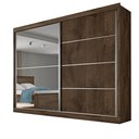 Ver imagem 4 de Guarda Roupa Casal com Espelho 2 Portas 4 Gavetas - Verona-braúna - Made Marcs