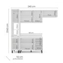Ver imagem 4 de Cozinha Completa Amara 8 Portas 3 Gavetas 40250090 Branco - Politorno