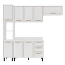 Ver imagem 2 de Cozinha Completa Amara 8 Portas 3 Gavetas 40250090 Branco - Politorno