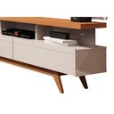 Ver imagem 5 de Rack com Painel Vivare Wood 1.8 Off White com Nature - Giga Móveis