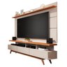 Rack com Painel Vivare Wood 1.8 Off White com Nature - Germai Móveis - 1