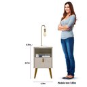 Ver imagem 4 de Cabeceira Ripada Casal Queen com 2 Mesas Búzios Laranjeiras Linea Brasil - carvalho/off White