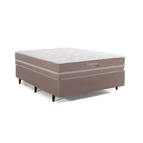 Conjunto Casal Box Sommier + Colchão Livorno 1,38x1,88 Molas Maxspring Herval