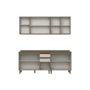 Ver imagem 3 de Cozinha Compacta Connect 10 Portas 2 Gavetas 100% MDF com Vidro Reflecta Duna/Cristal - Henn