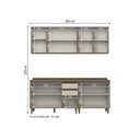 Ver imagem 4 de Cozinha Compacta Connect 10 Portas 2 Gavetas 100% MDF com Vidro Reflecta Duna/Cristal - Henn
