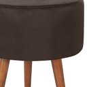 Ver imagem 4 de Puff Puf Redondo Pes Palito 44x40cm Suede Marrom MPassos