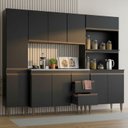Ver imagem 3 de Armário de Cozinha Modulada Compacta 4 Peças 2,40m Essenza Móvel na Caixa