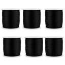 Ver imagem 1 de Kit com 6 Cetim Rabo de Rato 1mm Rolo com 100 M Preto