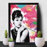 Quadro Decorativo Audrey Hepburn Colors com acrílico eA4 - 2