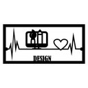 Ver imagem 1 de Quadro Design 60cmx29cm - Cria Arte Laser Preto