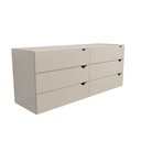 Ver imagem 3 de Cômoda Veneza 6 Gavetas Branco/Creme - Panorama Móveis