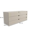 Ver imagem 4 de Cômoda Veneza 6 Gavetas Branco/Creme - Panorama Móveis