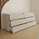 Ver imagem 6 de Cômoda Veneza 6 Gavetas Branco/Creme - Panorama Móveis