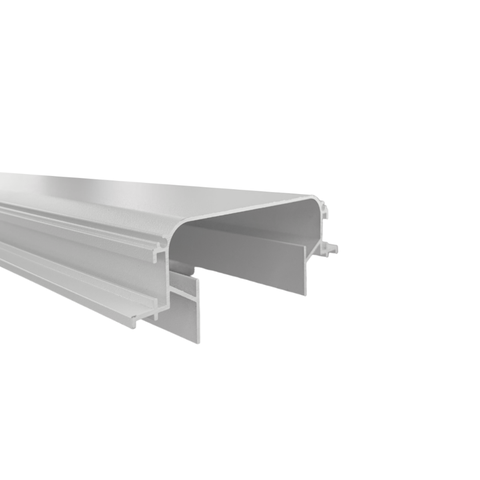 Perfil de Led Aluminio Embutir Gesso Luz Indireta no Frame P/ Duas Fitas 1 Metro