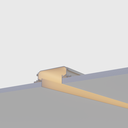 Ver imagem 4 de Perfil de Led Aluminio Embutir Gesso Luz Indireta no Frame P/ Duas Fitas 1 Metro