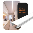 Ver imagem 6 de Perfil de Led Aluminio Embutir Gesso Luz Indireta no Frame P/ Duas Fitas 1 Metro