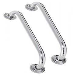 Alça Apoio Barra Inox Kit 2 Uni 50cm Acessibilidade Cadeirante Idoso Deficiente Banheiro - 1