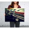 Quadro decorativo Fila Carros Antigos Retrô Para Sala Quarto - 2