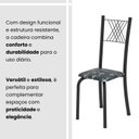 Ver mais imagens de Conjunto de Mesa Tubular 062 100x60cm Tampo em MDF com 4 Cadeiras Sara Preto/Floral/Txt