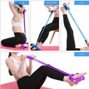 Ver imagem 6 de Elastico Extensor Multifuncional para Exercicios Alongamento Musculacao Yoga e Fitness