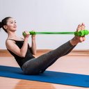 Ver imagem 4 de Elastico Extensor Multifuncional para Exercicios Alongamento Musculacao Yoga e Fitness