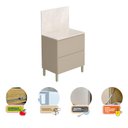 Ver imagem 3 de Balcão para Cozinha Ambiente Art Vanilla com Tampo Painel 80cm Travertino – Kits Paraná