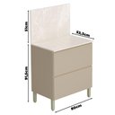 Ver imagem 2 de Balcão para Cozinha Ambiente Art Vanilla com Tampo Painel 80cm Travertino – Kits Paraná