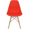 Kit 3 Cadeiras Charles Eames Eiffel Wood Design - Vermelha Vermelho - 1