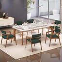 Ver mais imagens de Kit 06 Cadeiras para Sala de Jantar Estar Living Giorgia B04 Suede Verde Musgo