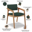 Ver imagem 6 de Kit 06 Cadeiras para Sala de Jantar Estar Living Giorgia B04 Suede Verde Musgo