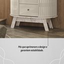 Ver imagem 7 de Cristaleira com Espelho Led 4 Portas 2 Gavetas Moss - Calacata/off White