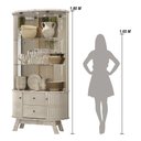 Ver imagem 4 de Cristaleira com Espelho Led 4 Portas 2 Gavetas Moss - Calacata/off White