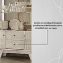 Ver imagem 5 de Cristaleira com Espelho Led 4 Portas 2 Gavetas Moss - Calacata/off White