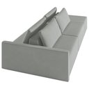 Ver imagem 6 de Sofá Ilha Modulado Milos 252cm Puff Lateral Veludo Cinza G33 - Gran Belo