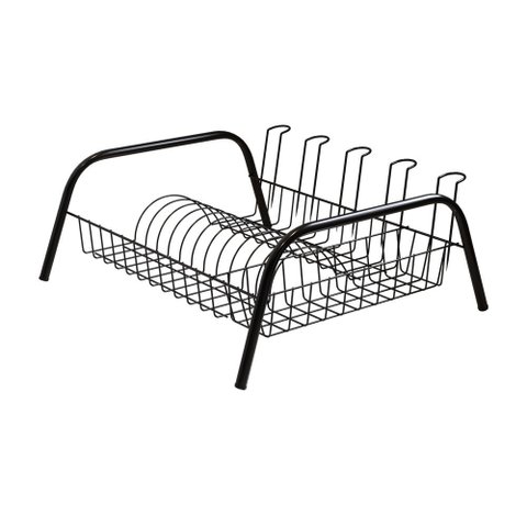 Kit 2 Escorredores de Louças Cama Isabela com Porta Copos Preto
