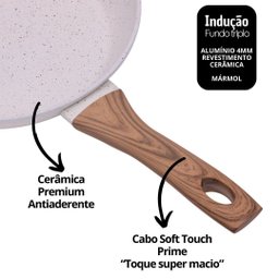 Conjunto de Panelas Indução Revestimento Cerâmica Style Cook Mármol 4 Peças - Mimo Style - 4