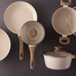 Conjunto de Panelas Indução Revestimento Cerâmica Style Cook Mármol 4 Peças - Mimo Style - 2