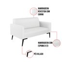 Ver imagem 4 de Sofá Namoradeira Pés Villach Marisa Corino D03 - D'Rossi Branco