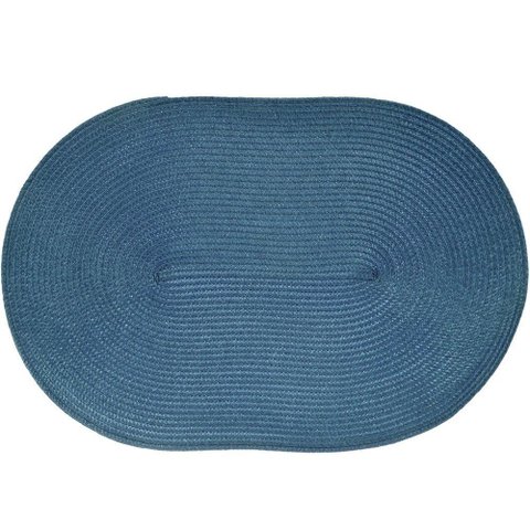 Kit 10 Americano Requinte Liso para Mesa Oval 30x45cm Navy