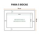 Ver imagem 4 de Balcão para Cooktop Elisa 5 Bocas - Savana/off White