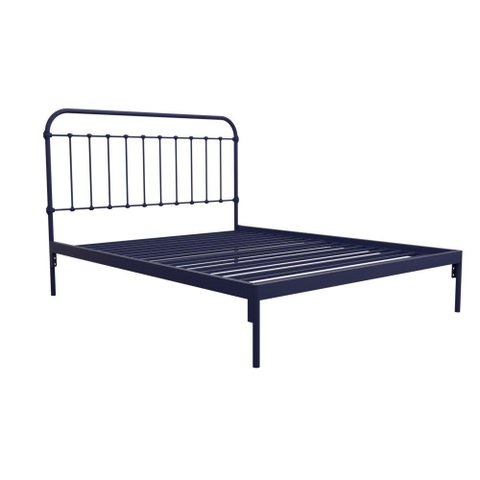 Cama de Ferro Patente Queen - sem Peseira Icamas Azul Escuro
