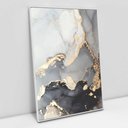Ver imagem 1 de Quadro Decorativo em Canvas Abstrato Mármore Gray TaColado Moldura Flutuante 4,5cm Branca 90 x 60cm