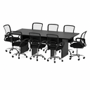 Ver imagem 2 de Mesa de Reunião para Escritório 8 Lugares 220x100cm Tampo 30mm ME4190 Preto - Tecnomobili