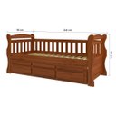 Ver imagem 2 de Bicama Mk Solteiro Castanho Claro 3 Gavetas Madeira Pinus - Saraiva 101.02.003