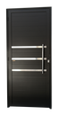 Ver imagem 1 de Porta Alumínio Lambril c/Friso c/Puxador D.Preto 80 Brimak
