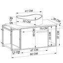 Ver imagem 6 de Gabinete Suspenso para Banheiro 80cm P1019 Mel com Cuba Berlin Preta