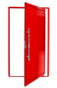 Ver imagem 1 de Porta Pivotante Alumínio Lambril c/Puxador e.Vermelho 120 Brimak